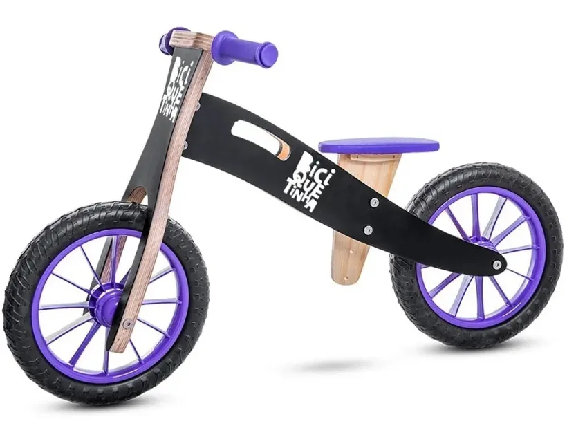 Bicicleta de equilíbrio BiciQuétinha Lousa Roxa aro 12