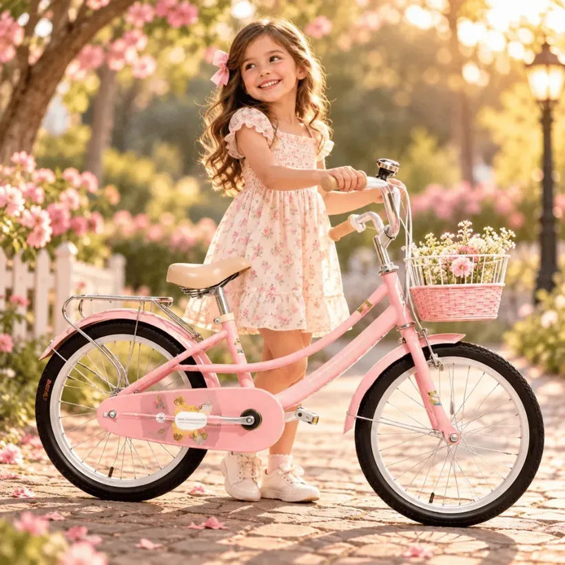 Bicicleta retrô com cestinha aro 20